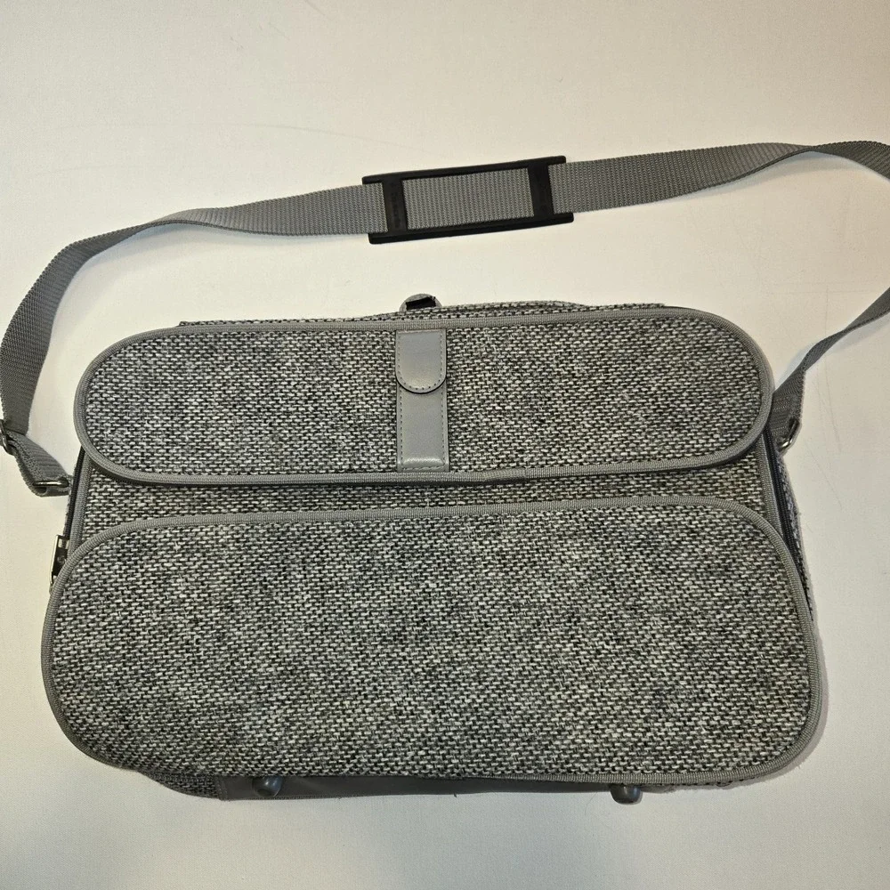Samsonite Profile Tweed 1987 Gray Shoulder Bag Carry‎ On Small Suitcase